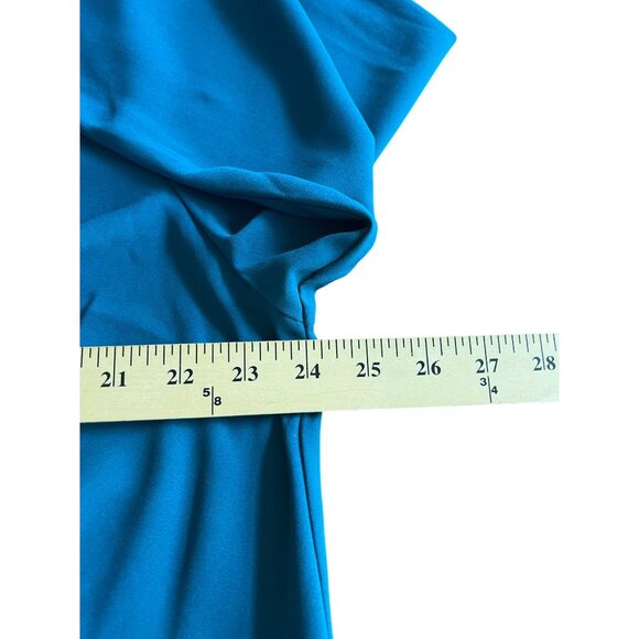 Grace Karin Teal Button-Up Blouse W/ Tie Front & Collared Neckline 2XL - Picture 12 of 16